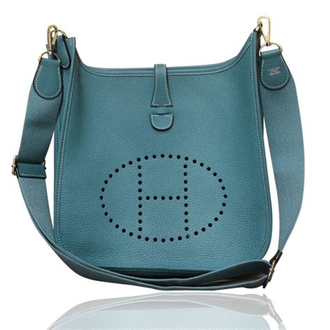 hermes evelyne blue bag